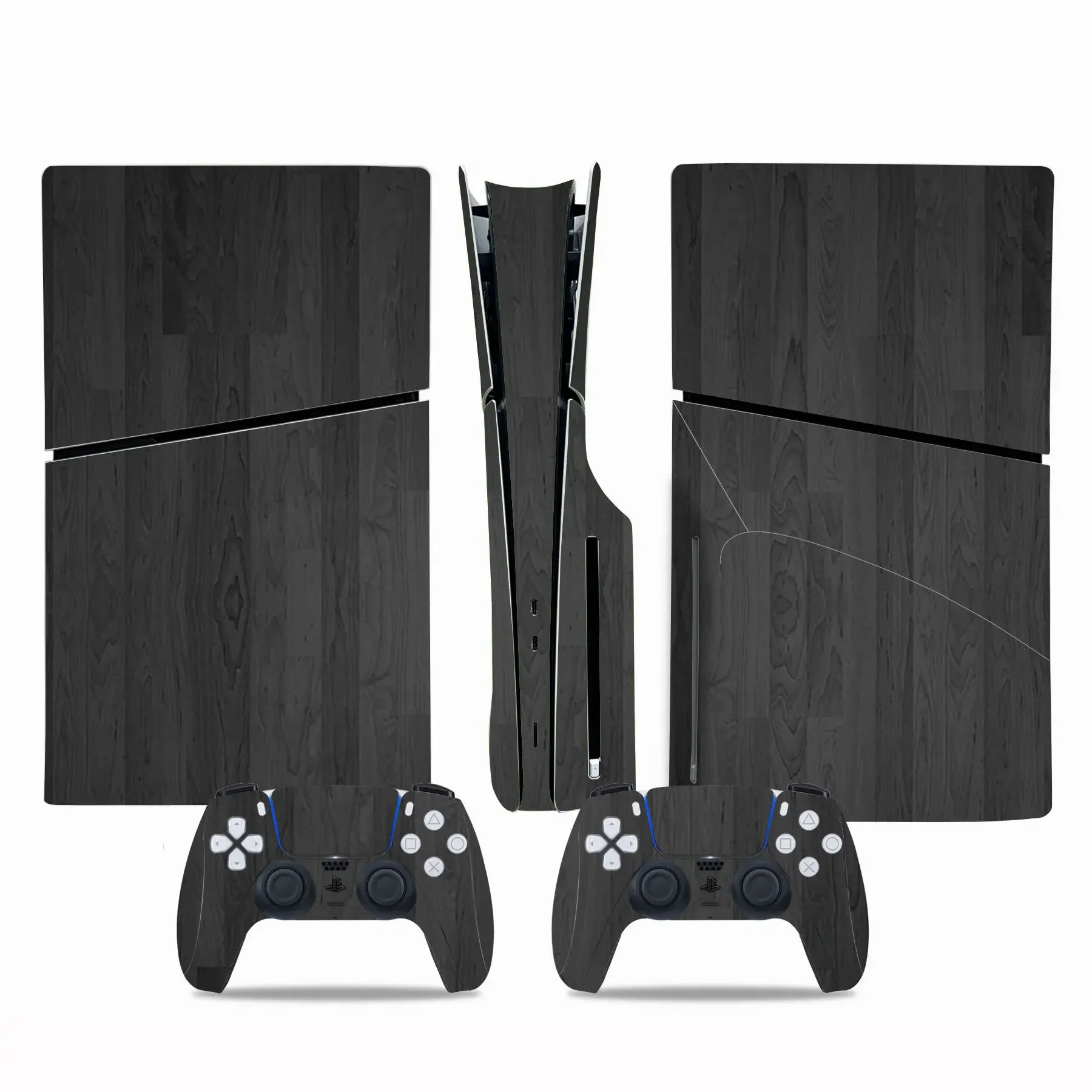 Novo ps5 disco fino adesivo de pele protetor decalque capa para controlador de console ps5 disco fino adesivo design de vinil-madeira