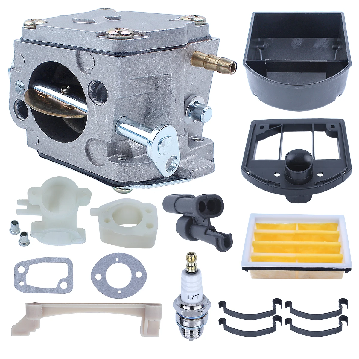 Imagem -03 - Carburador de Motosserra com Suporte Junta do Coletor do Filtro de ar Spark Plug Carb para Husqvarna 61 266 268 272 272xp