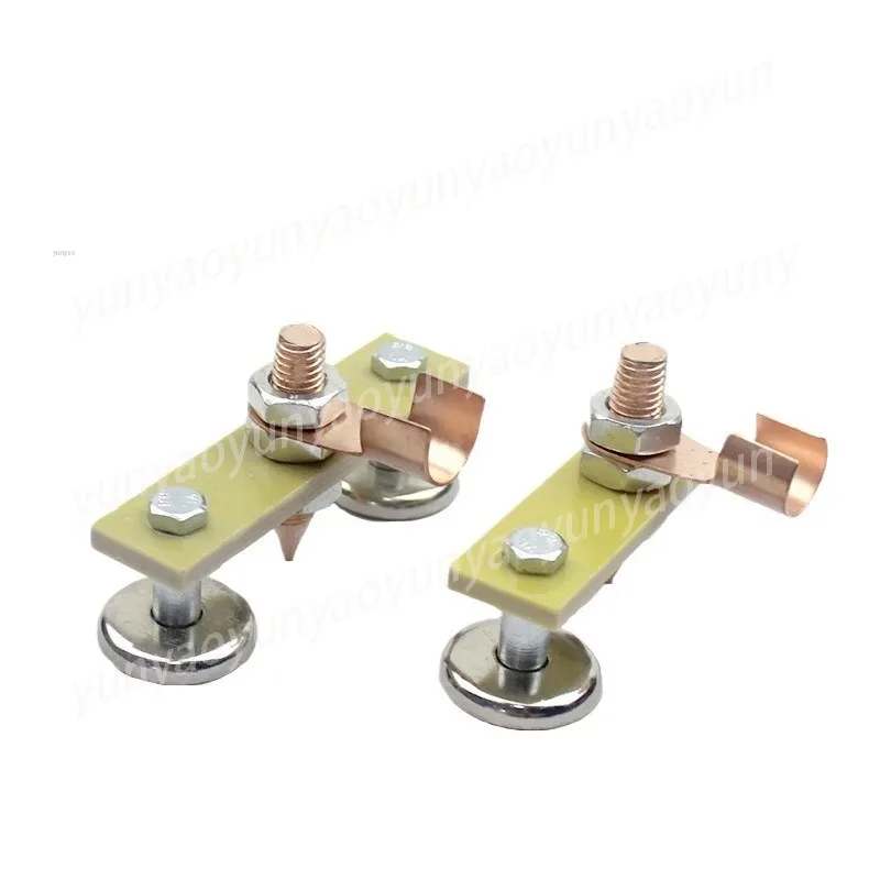 Heavy Duty Magnetic Welding Lapping Head Strong Magnet Ground Clamp For Sheet Metal Repair Machine