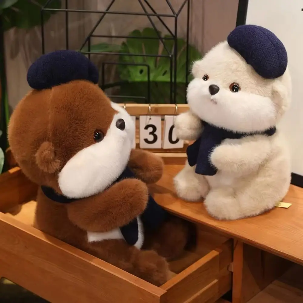 Kid's Accompany Dolls Fluffy Beaver Plush Doll Collection Soft Little Otter Plush Toy 35cm Cute Squirrel Plush Toy Birthday Gift