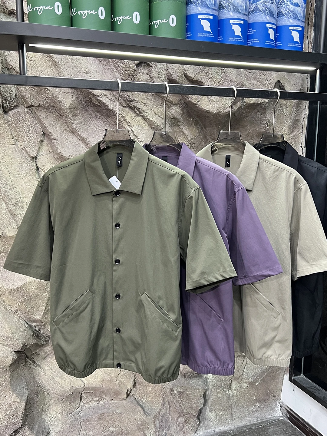 Retro Japanese Sle Lightweight Breathable Loose Fit Men's Summer ort Sve irt Functional Mountain Series Turn-down Co...