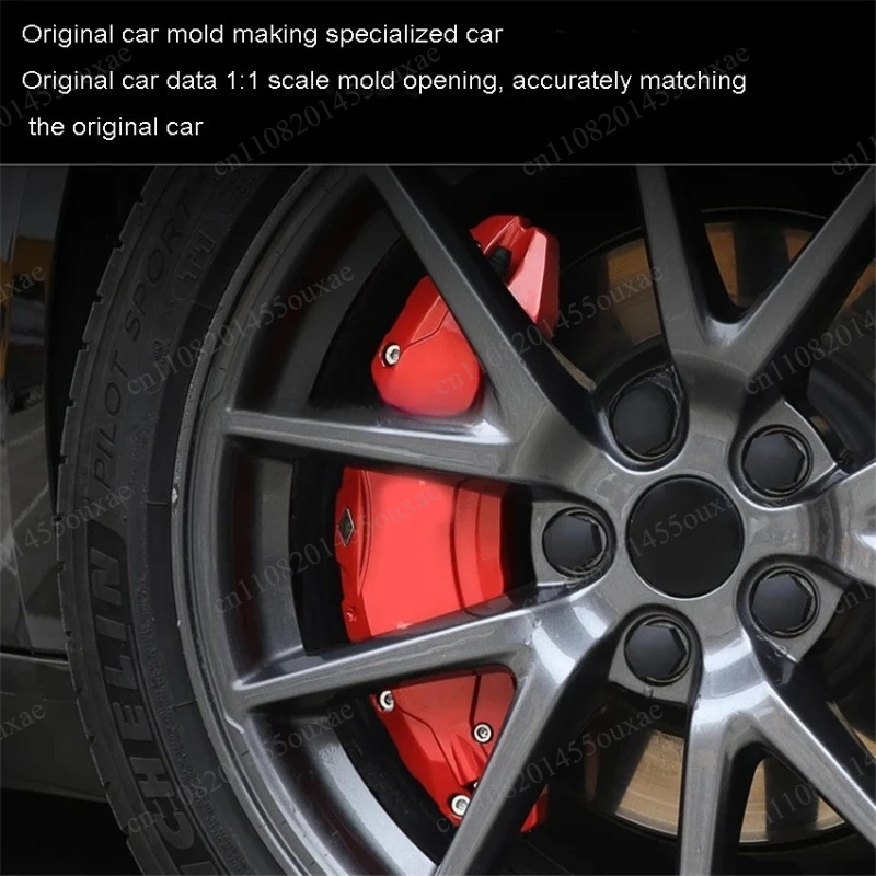 

Aluminum Alloy Brake Caliper Cover 4Pcs Decorative Modification Kit Fit 2017-2023 Model 3 Wheel Hub Caliper Protector