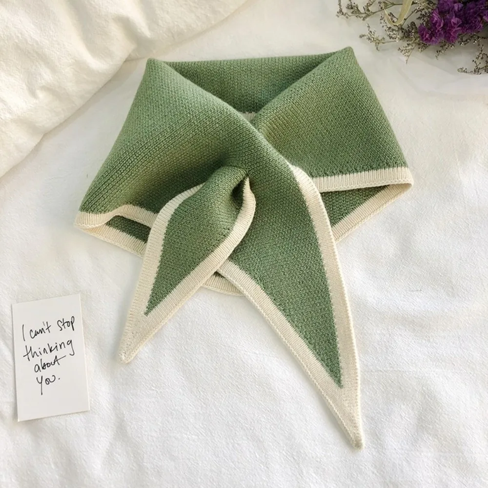 

Новый теплый ветрозащитный холодостойкий вязаный шарф с перекрестным вырезом, однотонный универсальный шейный платок, подарок