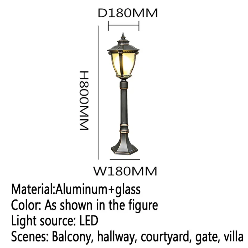 ALBERT Lampada da giardino contemporanea per esterni Lampada da prato per quarti residenziali a LED elettrica impermeabile per villa, giardino, cortile ﻿