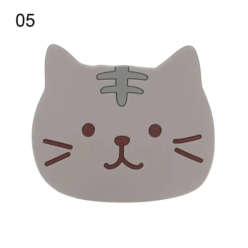 Non-slip Cat Shaped Silicone Cup Mat Holder Coffee Tea Drinks Cartoon Coaster Hot Drink Stand Kitchen Insulated Pad Accessories