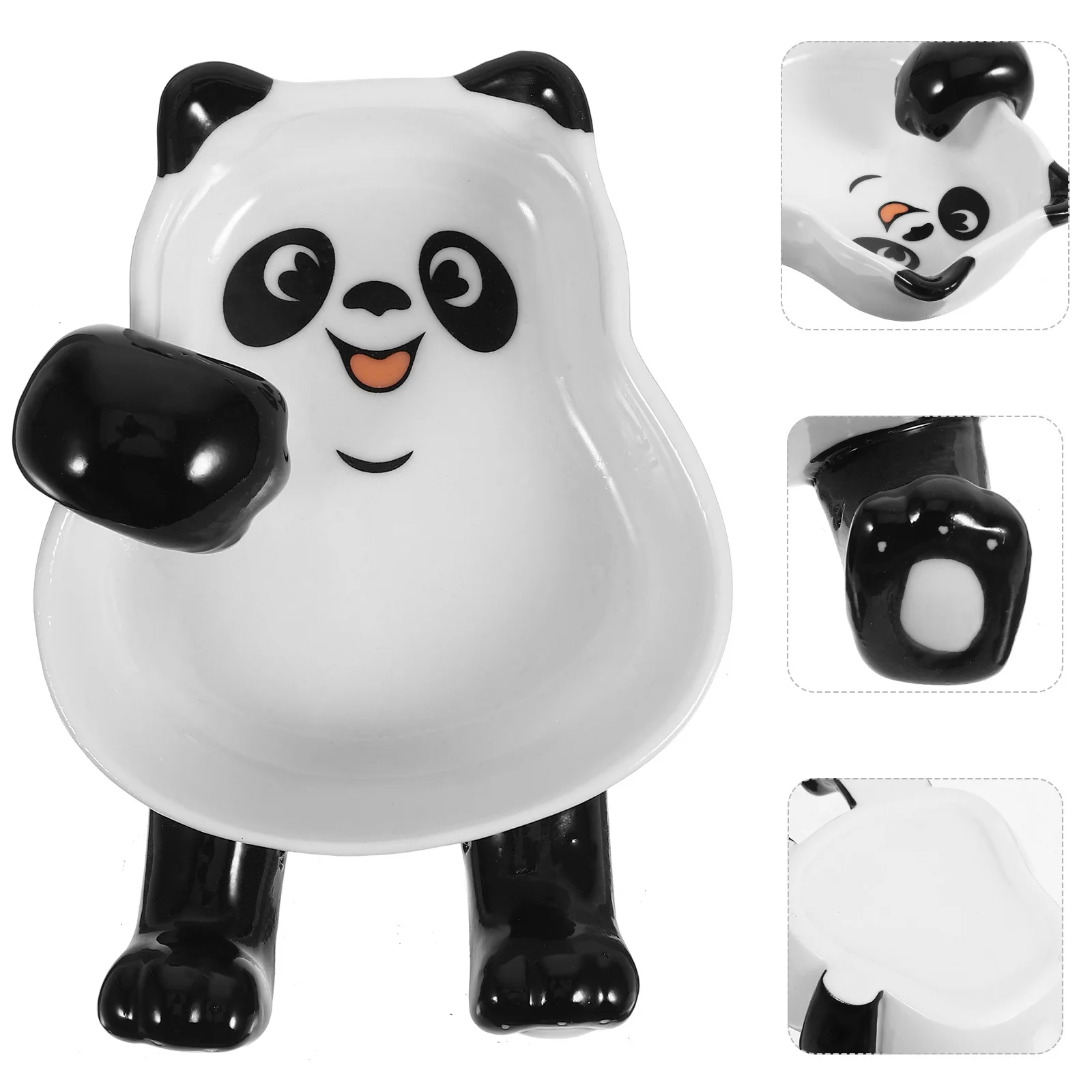 

Ceramic Spoon Rest Kitchen Scoop Holder Multipurpose Sauce Container Cartoon Ceramic Spoon Rest for Dining Table