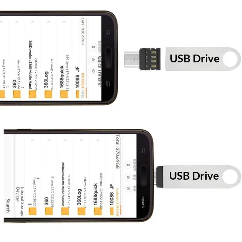 1PCS Universal Type C Micro USB To USB 20 OTG Adapter Connector For Smartphone OTG Cable Miniature Adapter