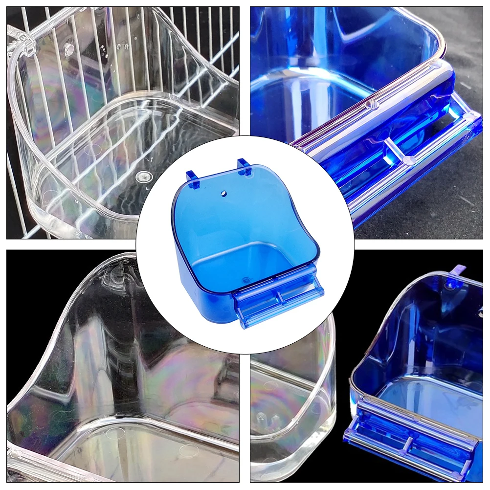 

1pc Small Pet Feeder Durable Plastic Bathing Bowl Compact Size Multi Use Pet Feeding Tool Small Animal Basin Tub Container