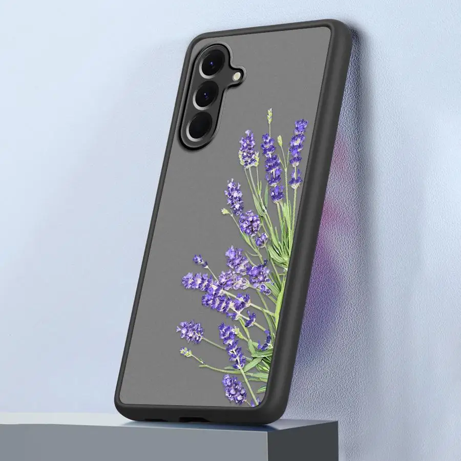 Чехол с цветами лаванды для Samsung Galaxy A25 A26 A52 A56 A22 A21s A54 A34 A24 A35 A36 A73 A53 Задняя крышка телефона