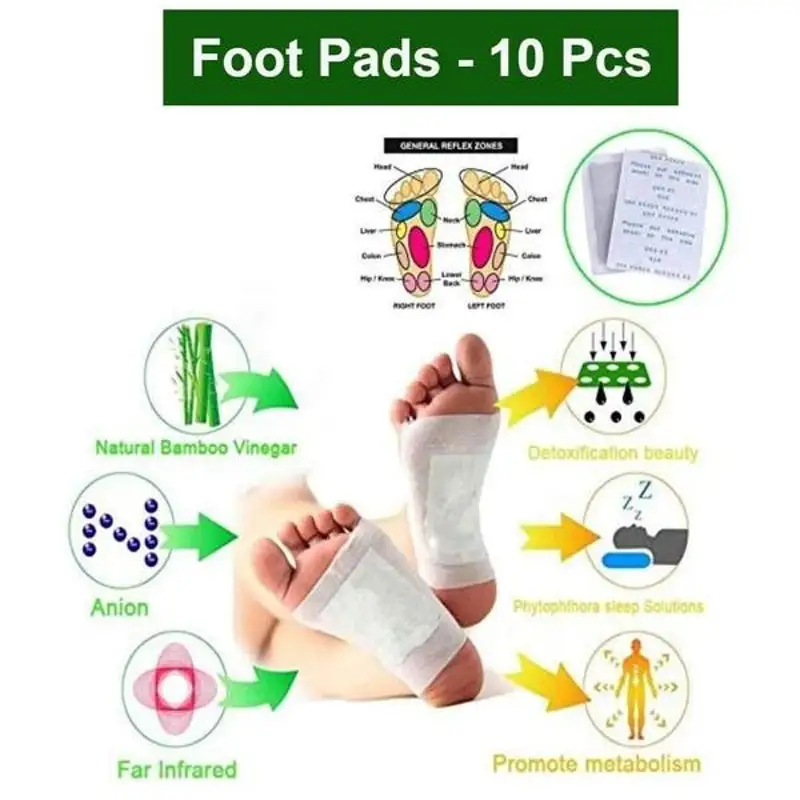 Original White Kinoki Cleansing Detox Foot Pads-Toxins Remover Men Women Premium Natural Adhesive Eliminator Unpleasant Odors