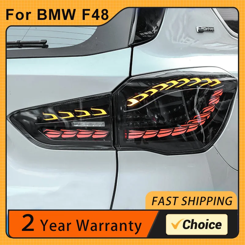 for the 2016 to 2021 new BMW X1 F48 F49 modification and upgrading of LED dragon scale tail light assembly, turn signal, brake,