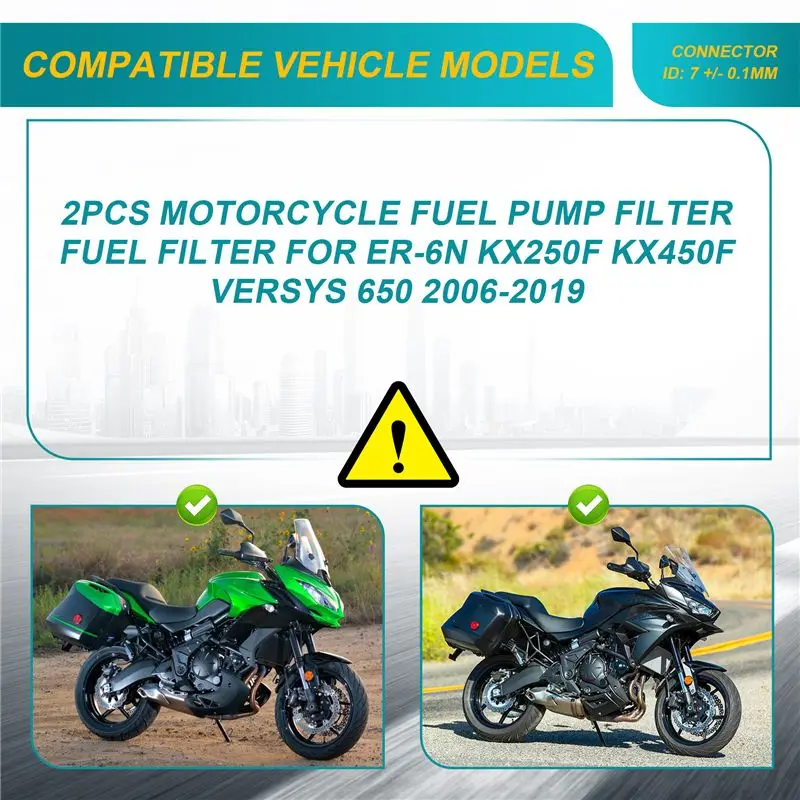 A65P-Motorcycle Fuel Pump Filter Fuel Filter For Kawasaki ER-6N KX250F KX450F Ninja Versys 650 2006-2019 view 6