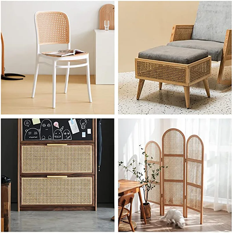 40-100cm Width 15 Meters Length Plastic Rattan Roll Weaving Repair Furniture Chairs Cabinets Material Whole Roll DIY Making Tool