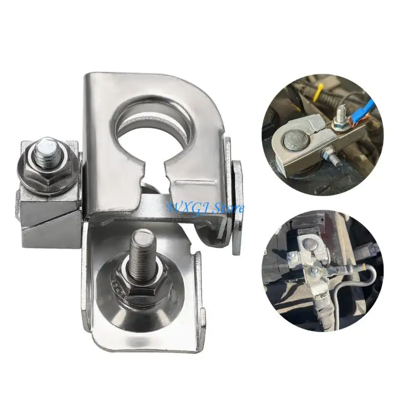 37JE Replacement Terminal End with Nut Automotive Accessory Easy Installation Negative Battery Terminal Clip