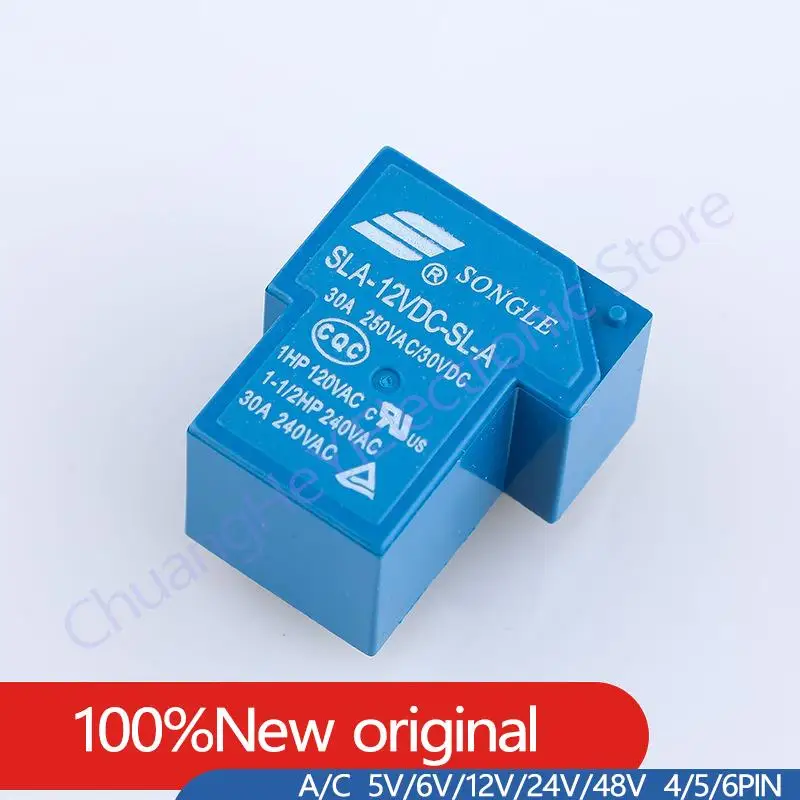 5PCS/lot Power relay SLA-05VDC-SL-A SLA-12VDC-SL-A SLA-24VDC-SL-A -C T90 30A 4PIN 5PIN 6PIN 5V 12V 24V 48V Time Relay