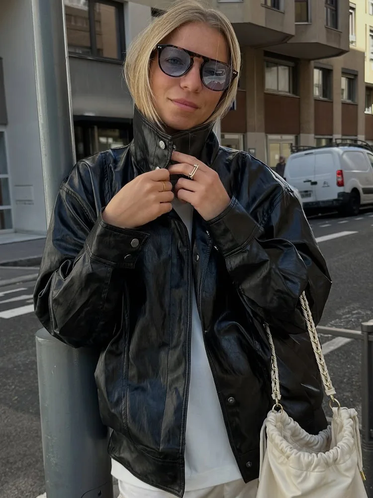 

HH женские осенние уличные свободные пальто женские элегантные асимметричные карманы на пуговицах с длинными рукавами черные тонкие куртки на молнии