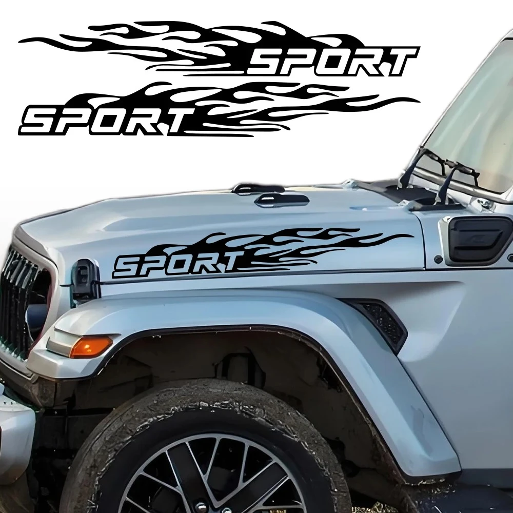 Car Sticker SPORT PVC Decal Kit Auto Door Side Hood Wrap Vinyl Film Waterproof Vehicles PVC Stickers Exterior Car Accessories