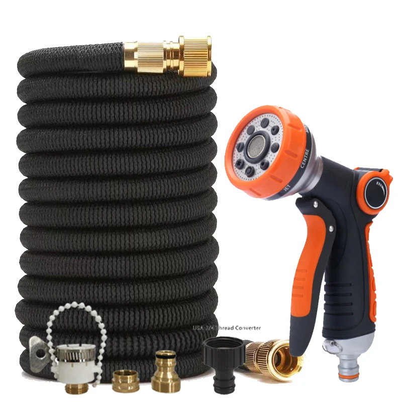 Garden Flexible Expansion Water Pipe, Equipped With High-Pressure Car Wash Gun, Garden Irrigation Water Pipe, Car Wash Supplies
