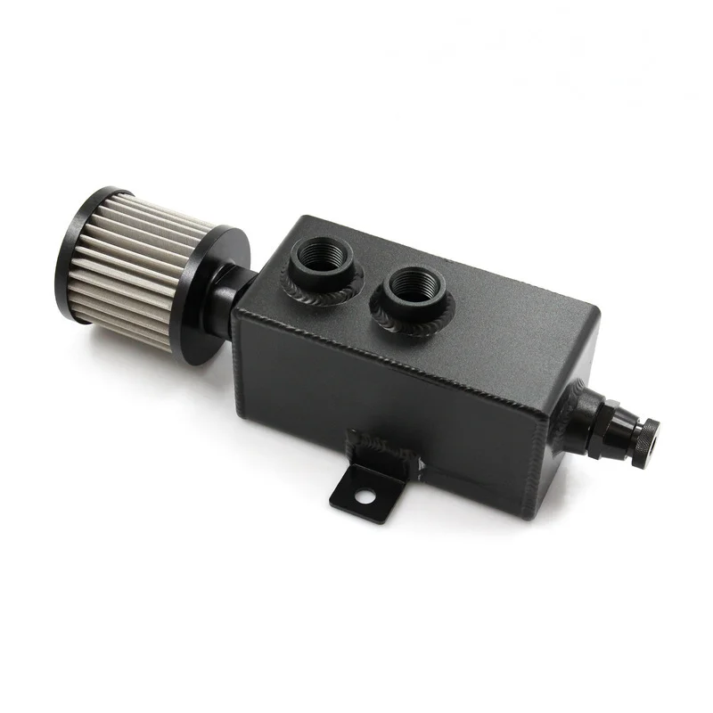 

Алюминиевый масляный уловитель емкостью 1 л, резервуар 10AN, 2 порта + фильтр + сливной кран