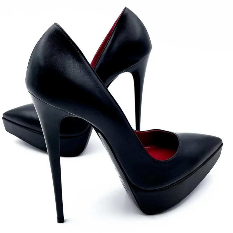 Arden Furtado Zapatos De Tacón De Plataforma De Pu Negros De Primavera, Con Punta En Pico, Tacón Súper Alto, Zapatos De Banquete, Talla Extra Grande — -15%, 14.01€ Coupon, from 79.39€ – 15% descuento – €79.39