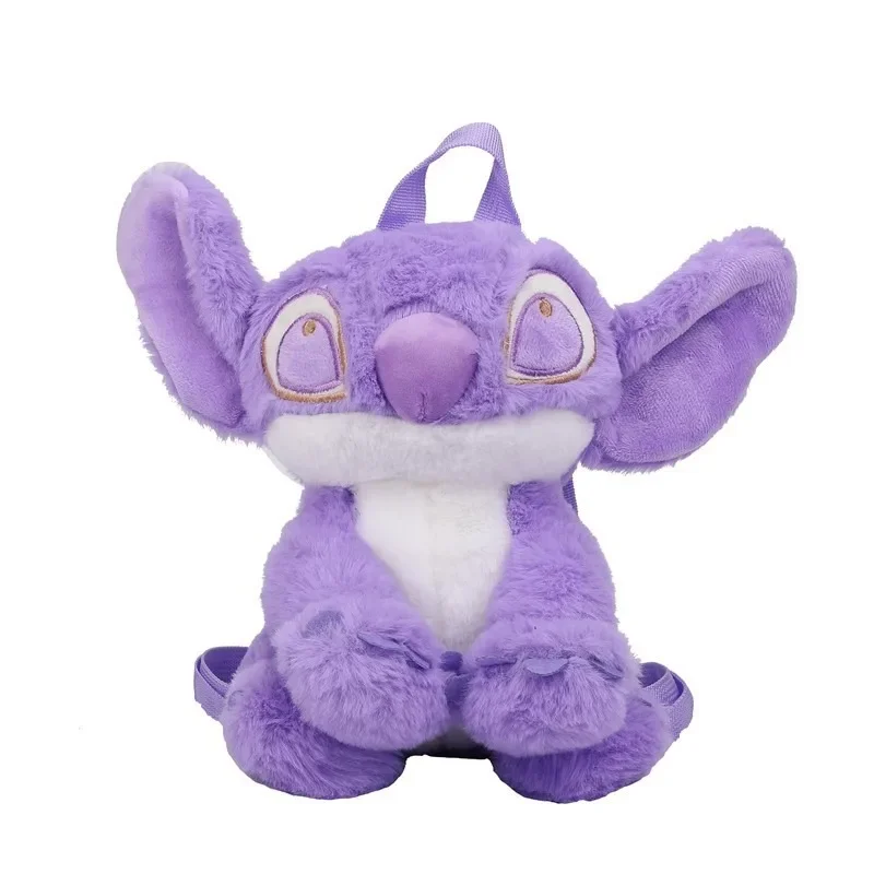 Disney 2025 New Purple Stitch Shoulder Cartoon Plush Toy Doll Girl Heart Cartoon Cute Shoulder Bag Doll Gift