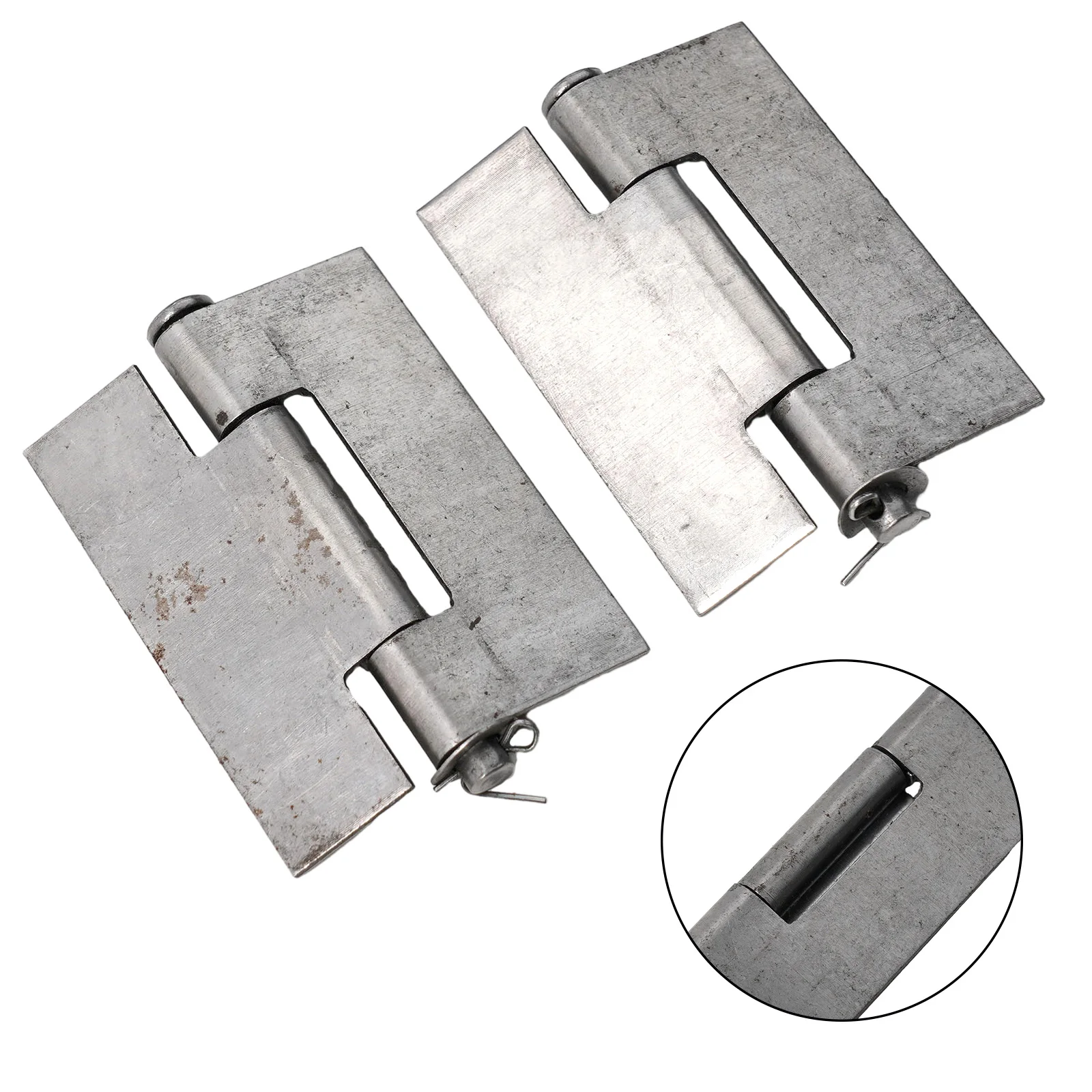 Сварная петля, петля для стыковой сварки, домашняя одежда, мебель, 2 шт., плоская стальная петля из тяжелого металла, серебра, практичная сварная петля