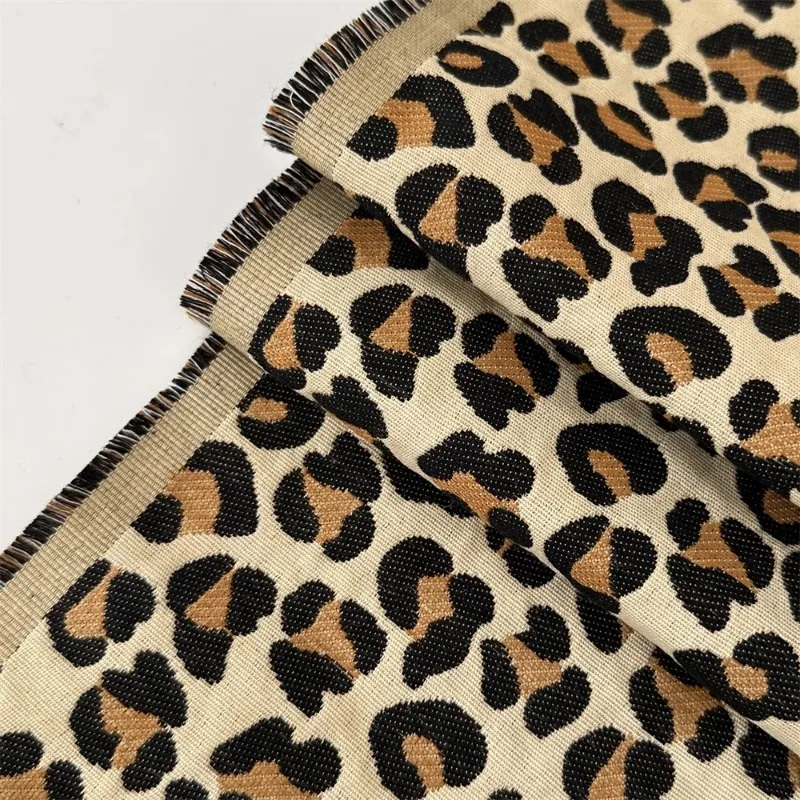 

Окрашенная в пряжу ткань с леопардовым принтом, износостойкий дизайн, чехол для дивана, скатерть, фон, ткань ручной работы для одежды, ткань