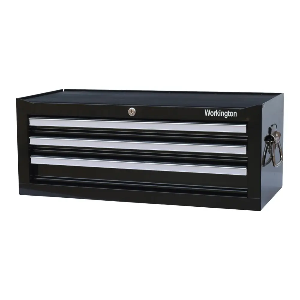 

Industrial 3 Drawers Portable Metal Intermediate Box, 26 Middle Tool Chest Cabinet with Ball Bearing Drawer Slides, Steel Tool