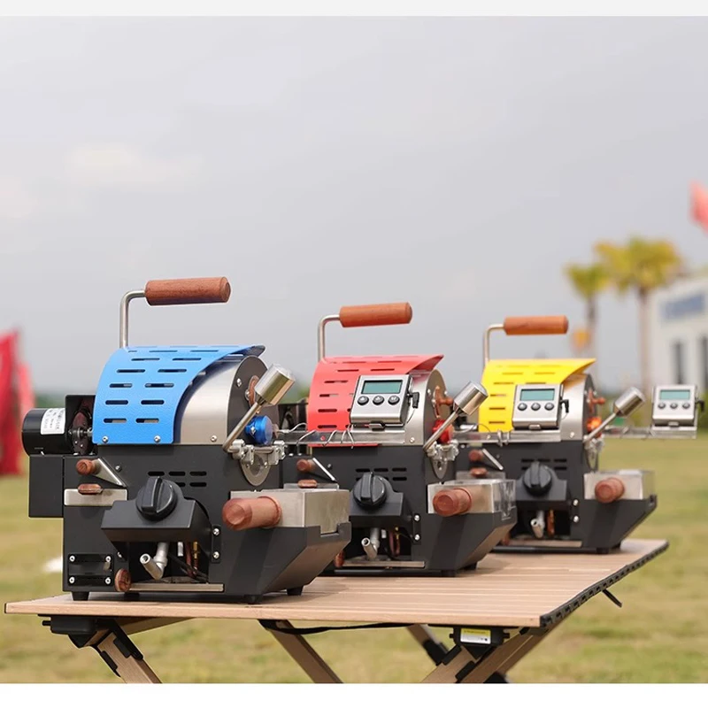 

Портативная 120 г газовая жаровня для приготовления эспрессо, 120 г, бытовая машина для обжарки кофе в новом дизайне, барабанная машина для обжарки кофейных зерен