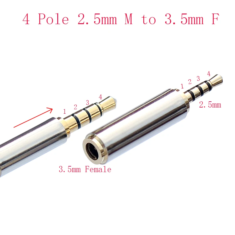 4極ステレオ2.5ミリメートルオス2.5ミリメートルメスジャック90直角男性女性オーディオアダプターケーブル