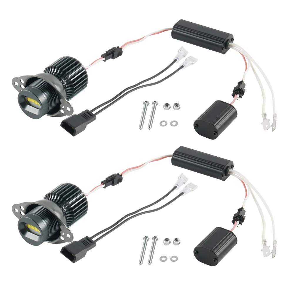 2 Stück CANbus Fehlerfreie LED Angel Eyes Halo Ring Marker Glühbirnen Passend für BMW E90 E91 LCI 2008 2009 2010 2011 6500K Weiß 12V – Detail 8