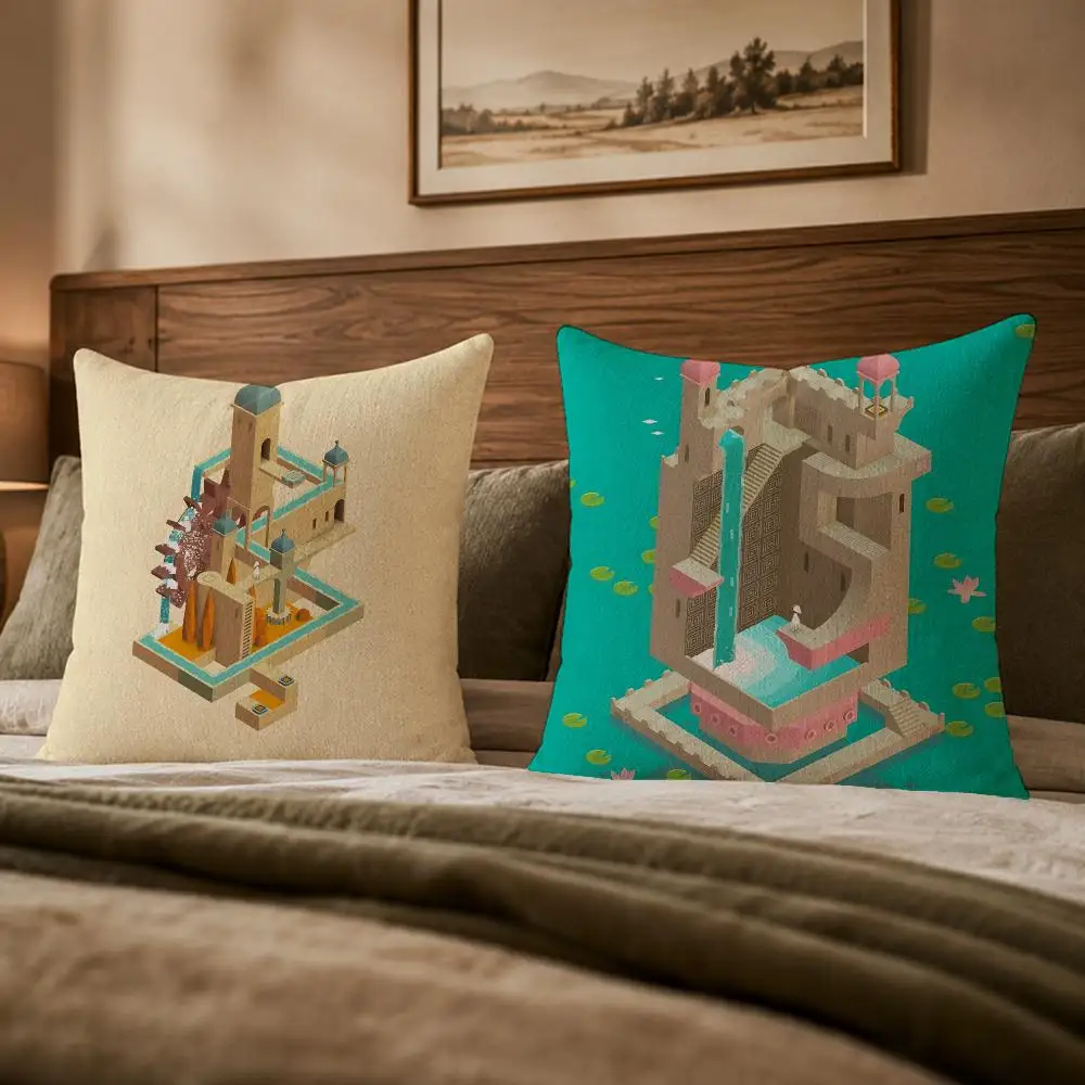 Popular Game M-Monument ValleyS Cushion Cover Ultra Soft Throw Pillow Cover Skin Friendly for Sofa Bed Home Decor Gift