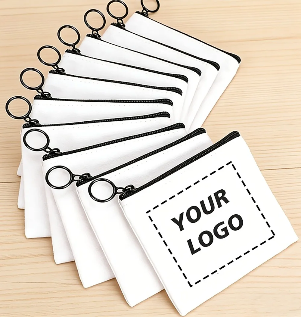 10-pack, DIY Customizable Coin Purse with Your Logo/Image – Women's Purse, Unisex Purse, Girls' Purse