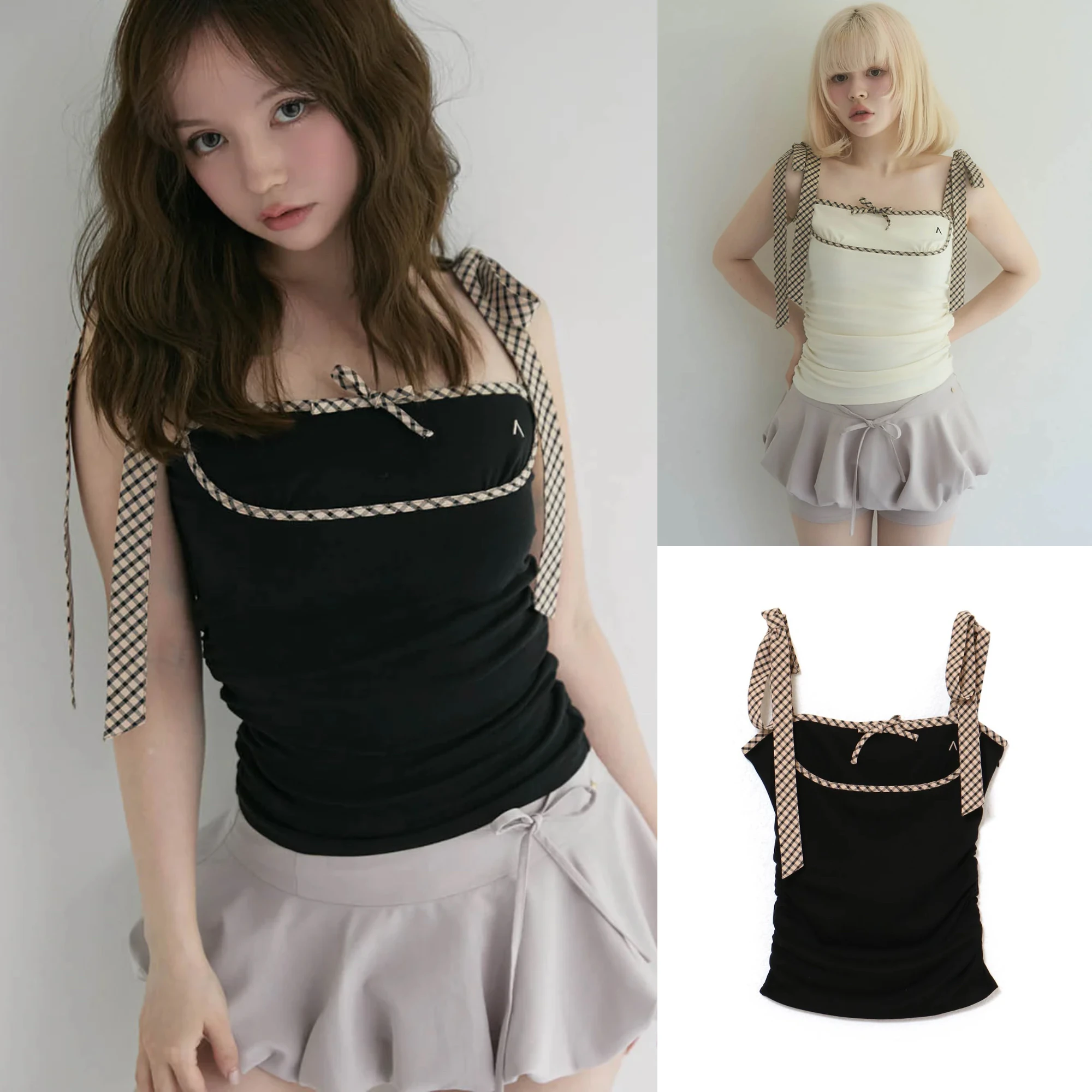 

Waist-Cinching Knot-Tie Design Csole Tank Top Women's Commute Sle Cotton Color Outerwear Summer 2025