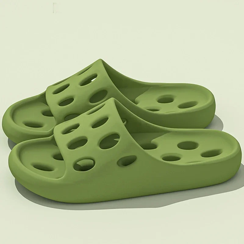 

Summer Thick Platform Pillow Bathroom Home Slippers Women Fashion Soft Sole EVA Indoor Slides Sandals Non-slip Flip Flops