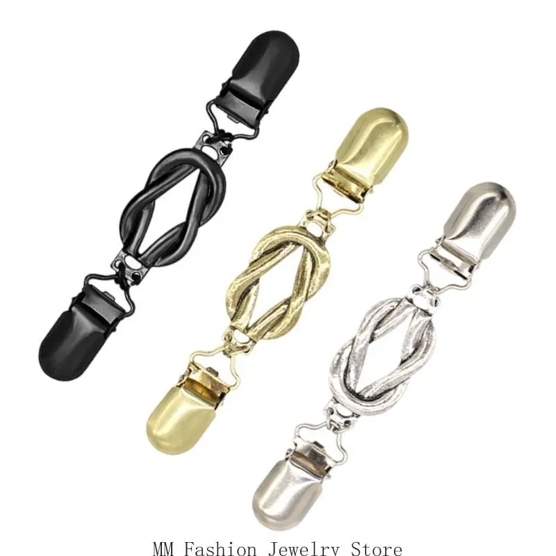 

D0UB 3pcs Together Alloys Dress Clip Girls Cardigan Clips Shirt Clip Brooch Clip