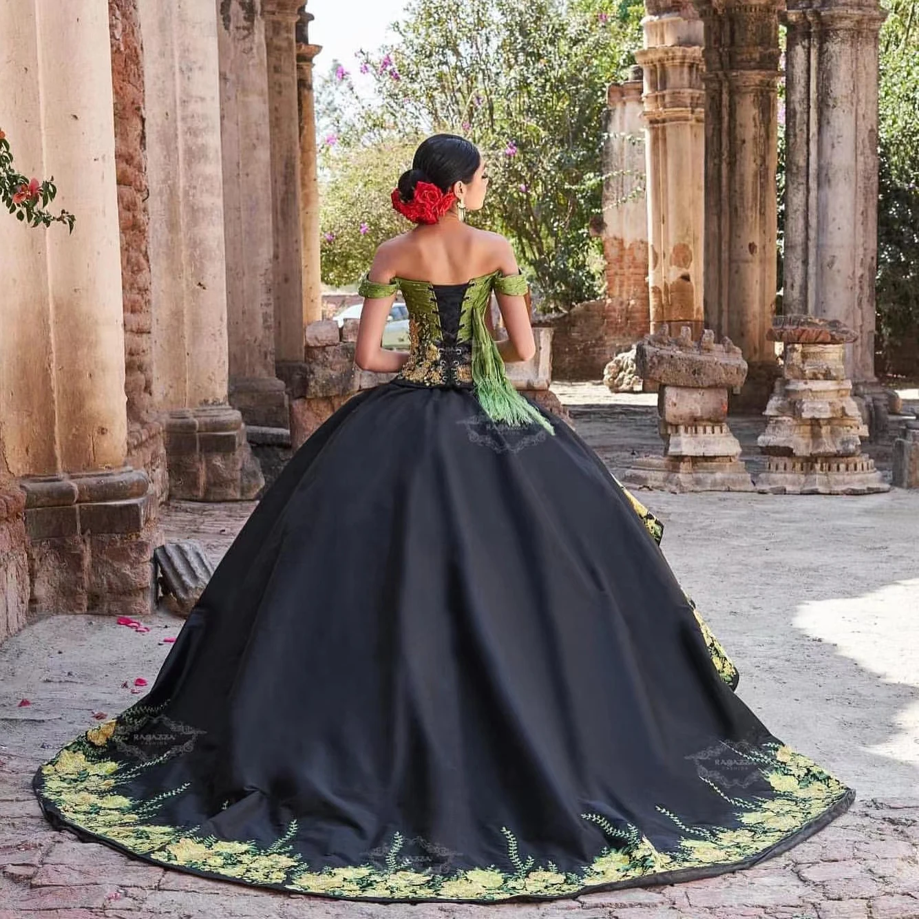 Vestidos De Quinceañera De estilo mexicano, Vestidos De baile De Fiesta negros, Vestidos De baile sin hombros, 15 cumpleaños, graduación