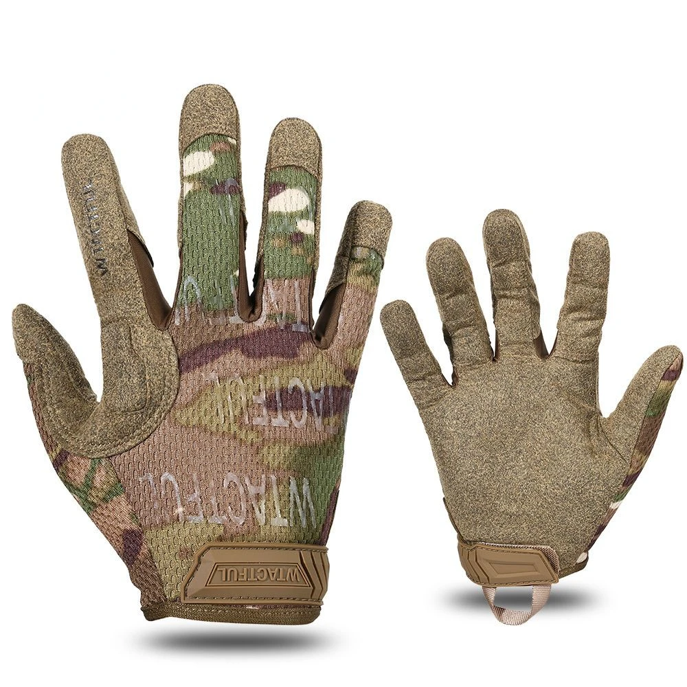 Outdoor camouflage tactical gloves, wear-resistant and anti slip , military fan training gloves, work gloves, men's gloves