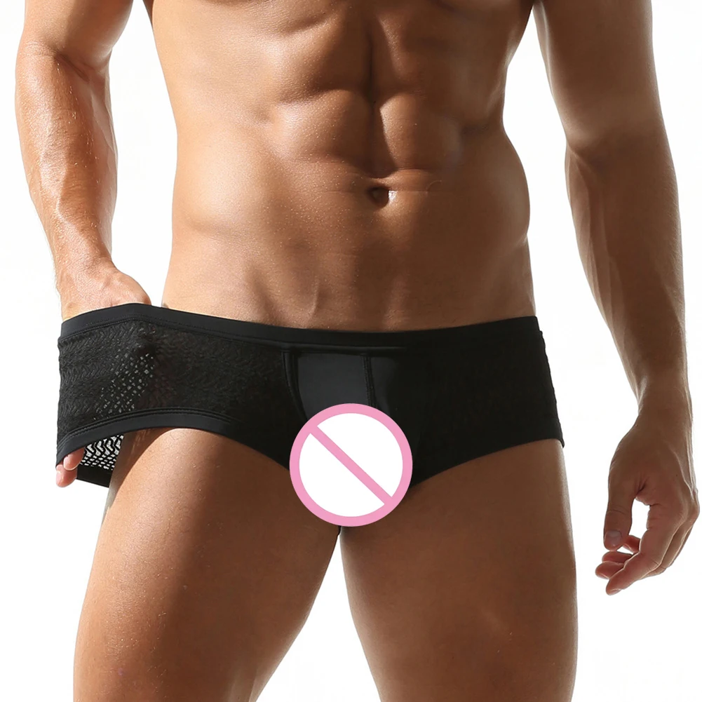 Mens Boxer Shorts Low Waist Elastic U Pouch Breathable Trunks Sports Underpants Underwear with Close Fitting for Everyday Use