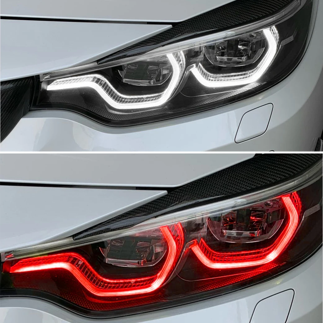 Módulo drl vermelho para 18-20 bmw m3 m4 430 440 f80 f82 lci