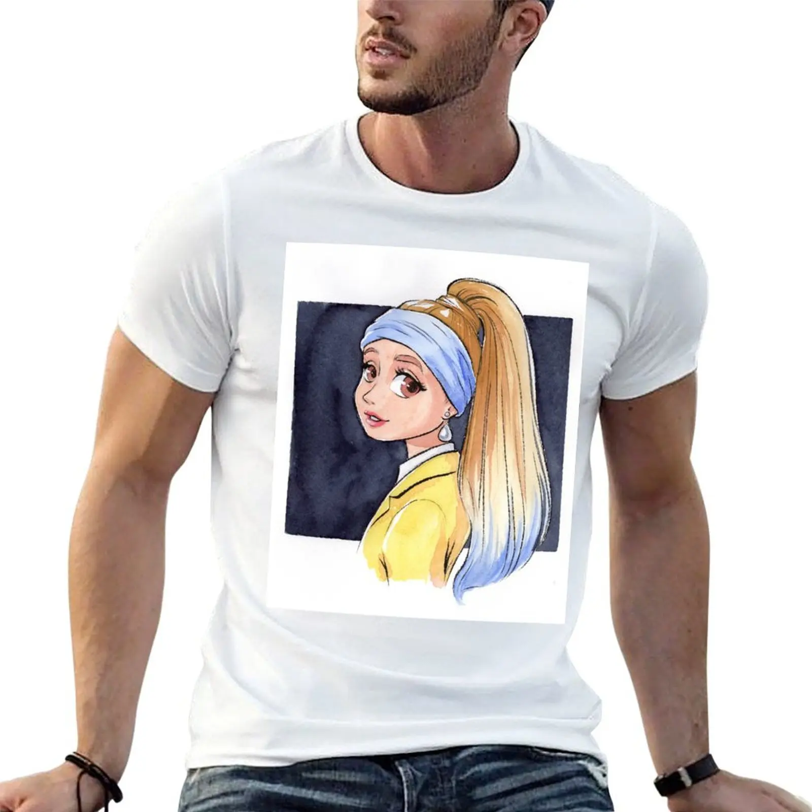 Girl With a Pearl Earring T-Shirt Casual Light Summer Short Sleeve Top