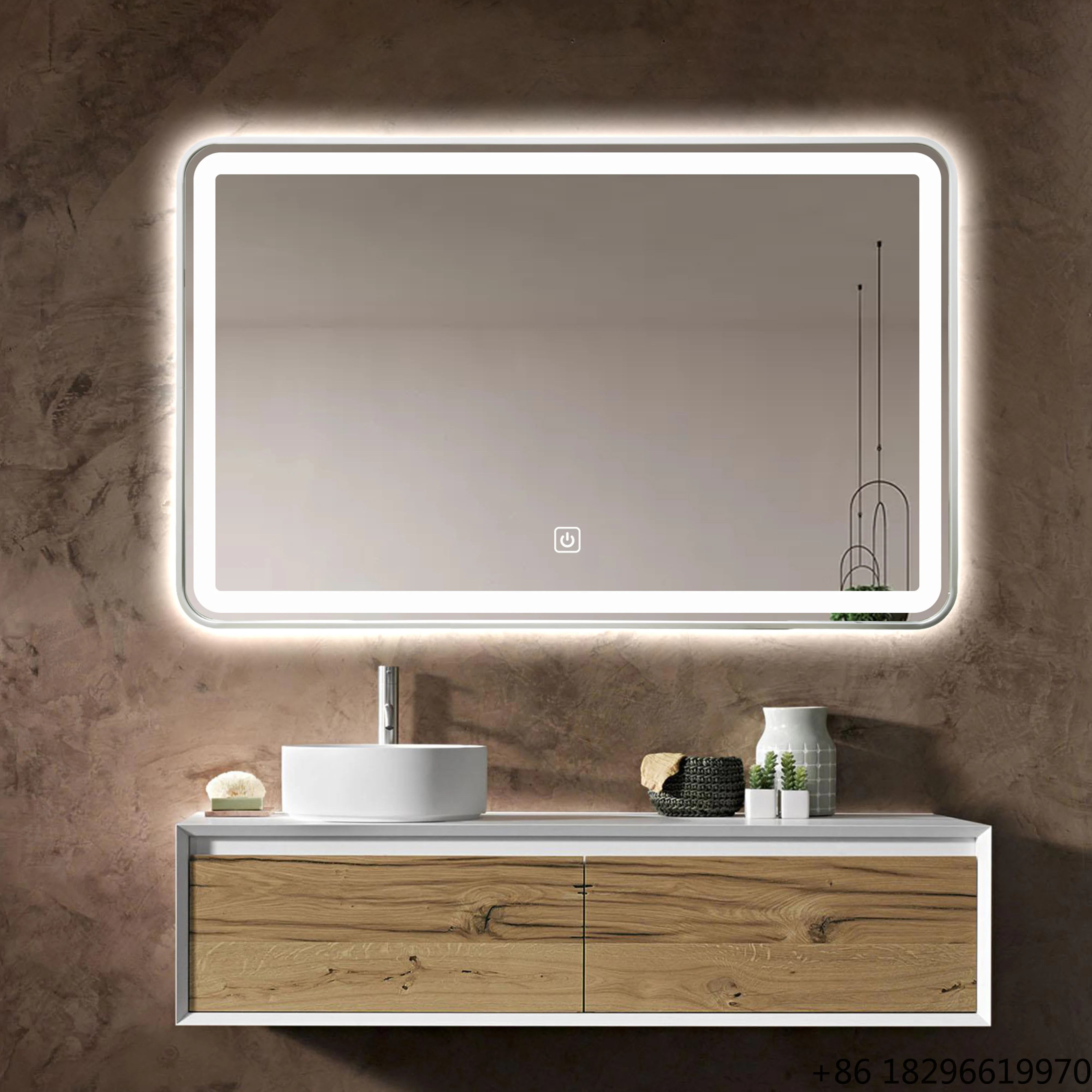 Rectangle Magnifying LED Smart Bathroom