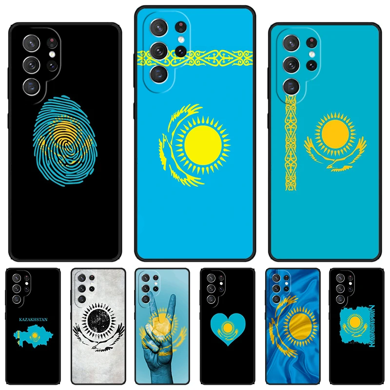 Kazakhstan Flag phone case For Samsung Galaxy S24 S23 S22 Ultra Note 10 20 Plus S8 S9 S10 S20 S21 FE Cover