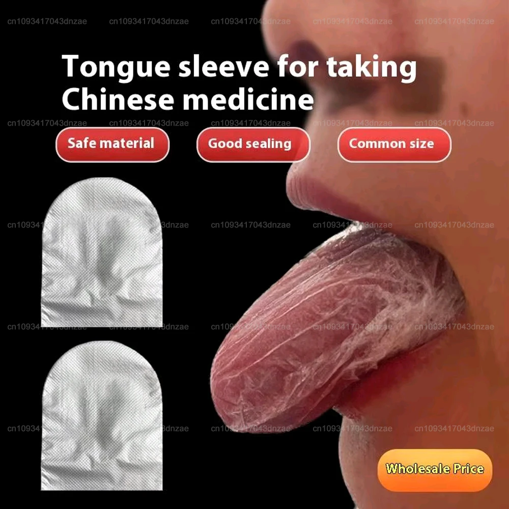 100-1000pcs Wholesales Disposable Tongue Covers Medicinal Oral Care Protectors Block Bitter Taste Avoidance Covers Good Sealing