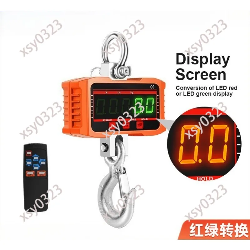 2T Portable Electronic Crane Scale 2000kg High Precision Wireless Handheld Direct View Hanging Scale