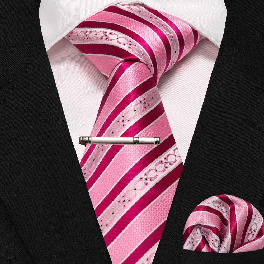 Grün Schwarz Plaid Streifen Krawatte für Männer Mode Seide Hochzeit Krawatte Einstecktuch Manschettenknopf Set Geschenk Herren Krawatte Business Party Zubehör – Detail 25