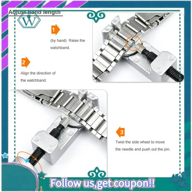 A09P Watch Repair Tool Kit Watch Repair Tool Watch Strap Remover Adjust Watch Battery