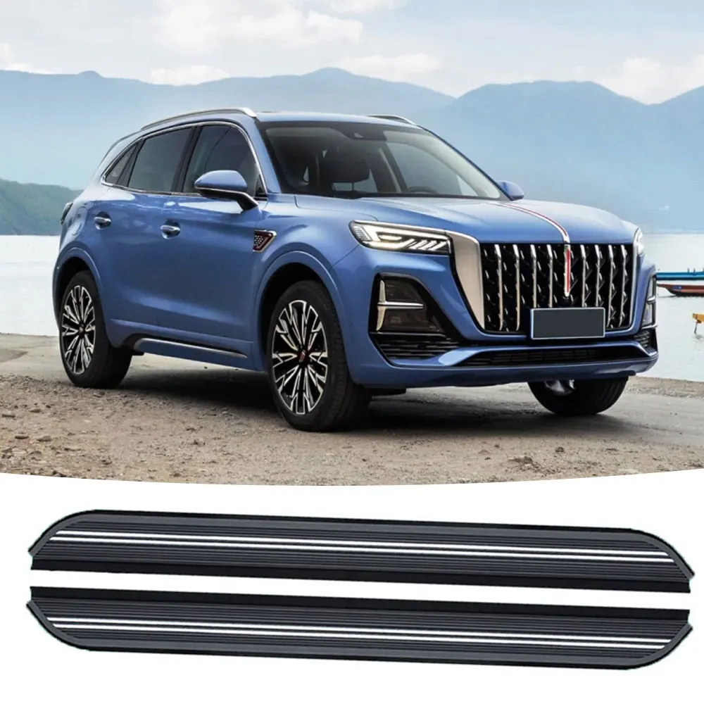 2Pcs Running Boards Side Step Pedal Fixed Foot Step Pedal Rail Board Stair Fits for Hongqi HS5 2023-2025