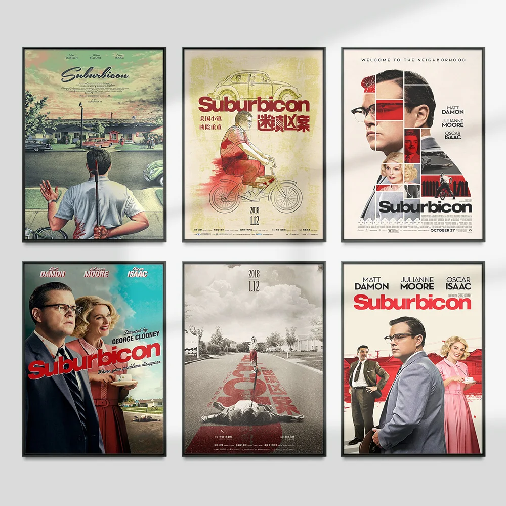 

Suburbicon Comedy Movie Print Art Poster Film Wall Stickers Modern Canvas Painting Video Room Cinema Decor