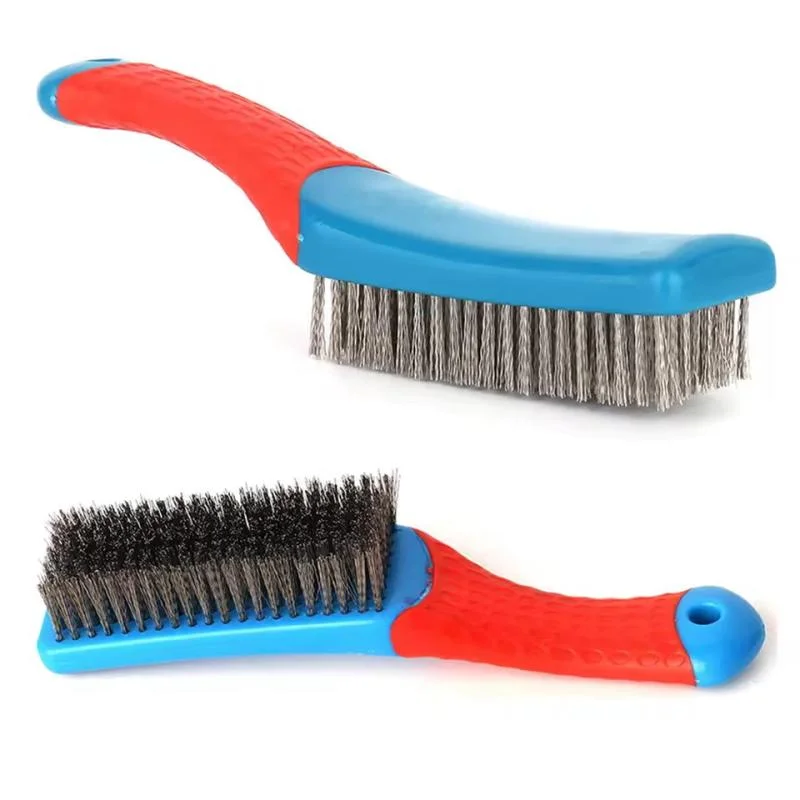 For Rust, Wielding Slag, Dirt & Paint Scrubbing With Deep Cleaning Wire Brush Duty Stainless Bristles With Plastic Handle Grip